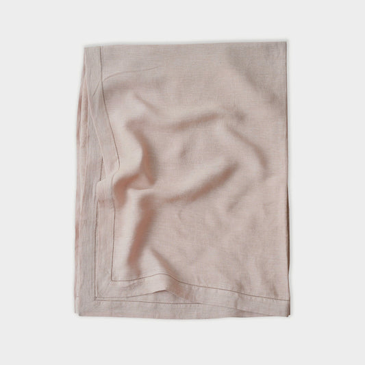 SOFT PINK LINEN TABLE COVER