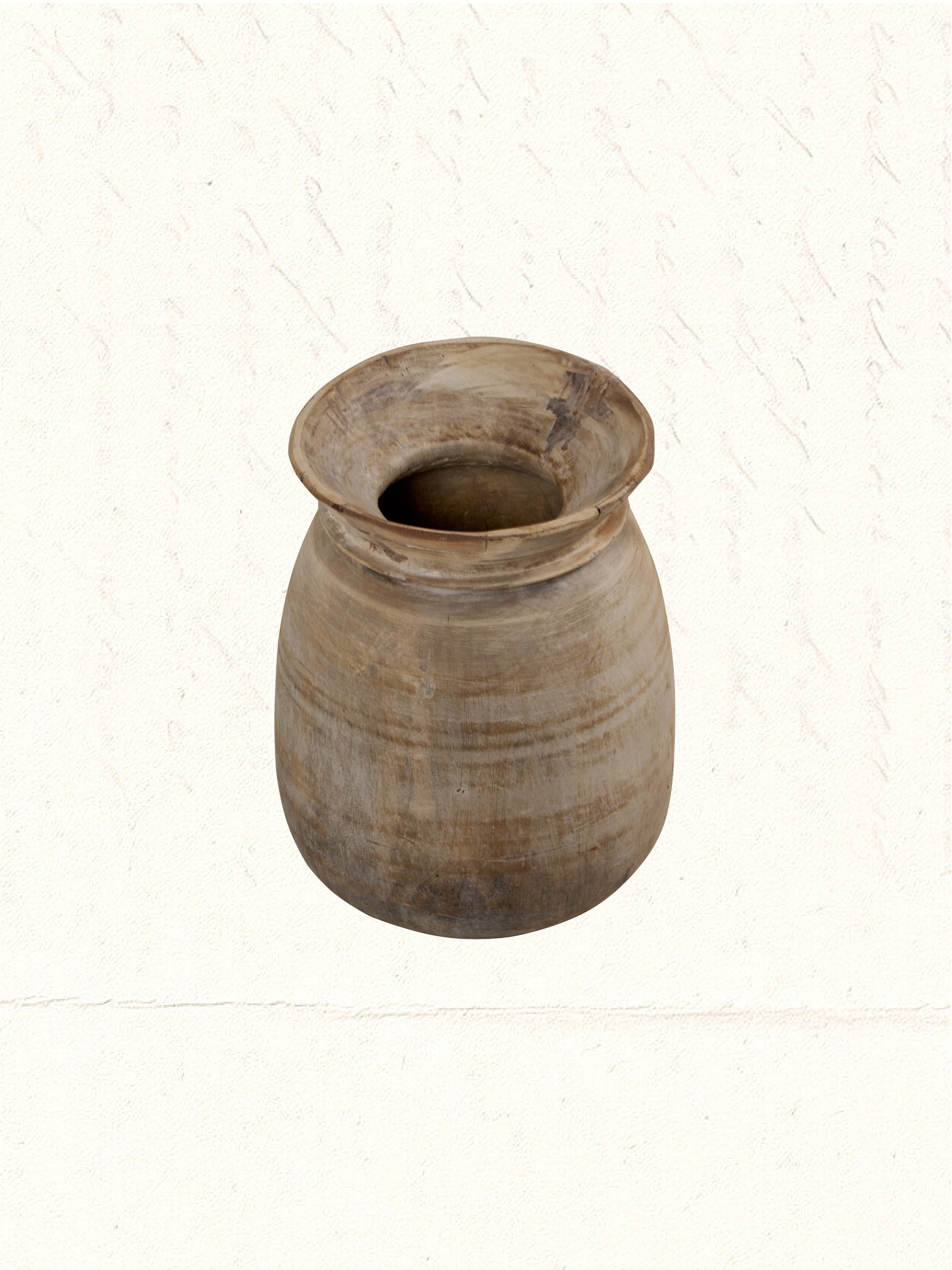 Vintage hand-carved wooden milk pot used by Indian herders, no. 2105 - view 3