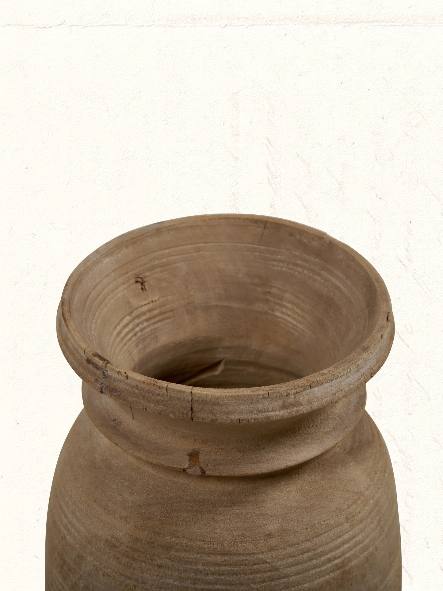 Vintage hand-carved wooden milk pot used by Indian herders, no. 1410 - view 2
