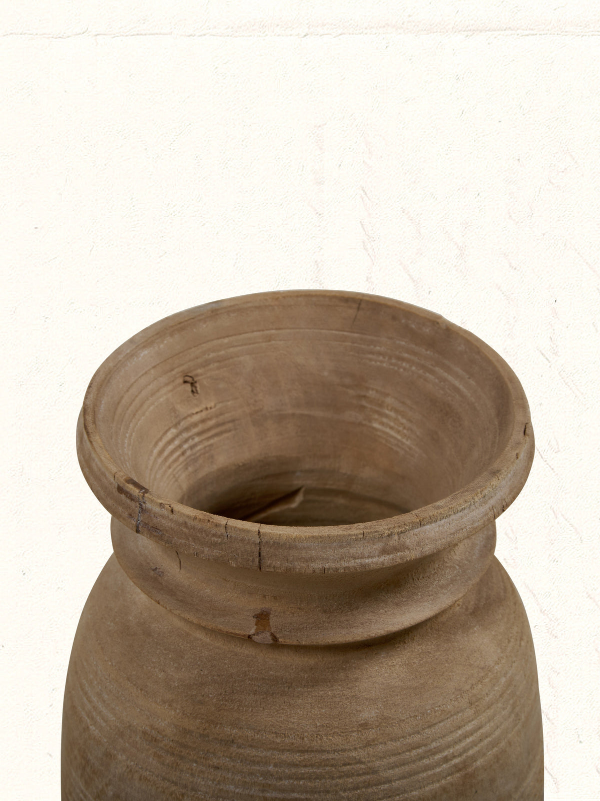 Vintage hand-carved wooden milk pot used by Indian herders, no. 1410 - view 2