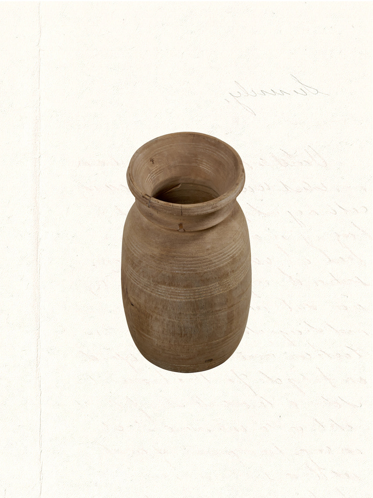 Vintage hand-carved wooden milk pot used by Indian herders, no. 1410 - view 3