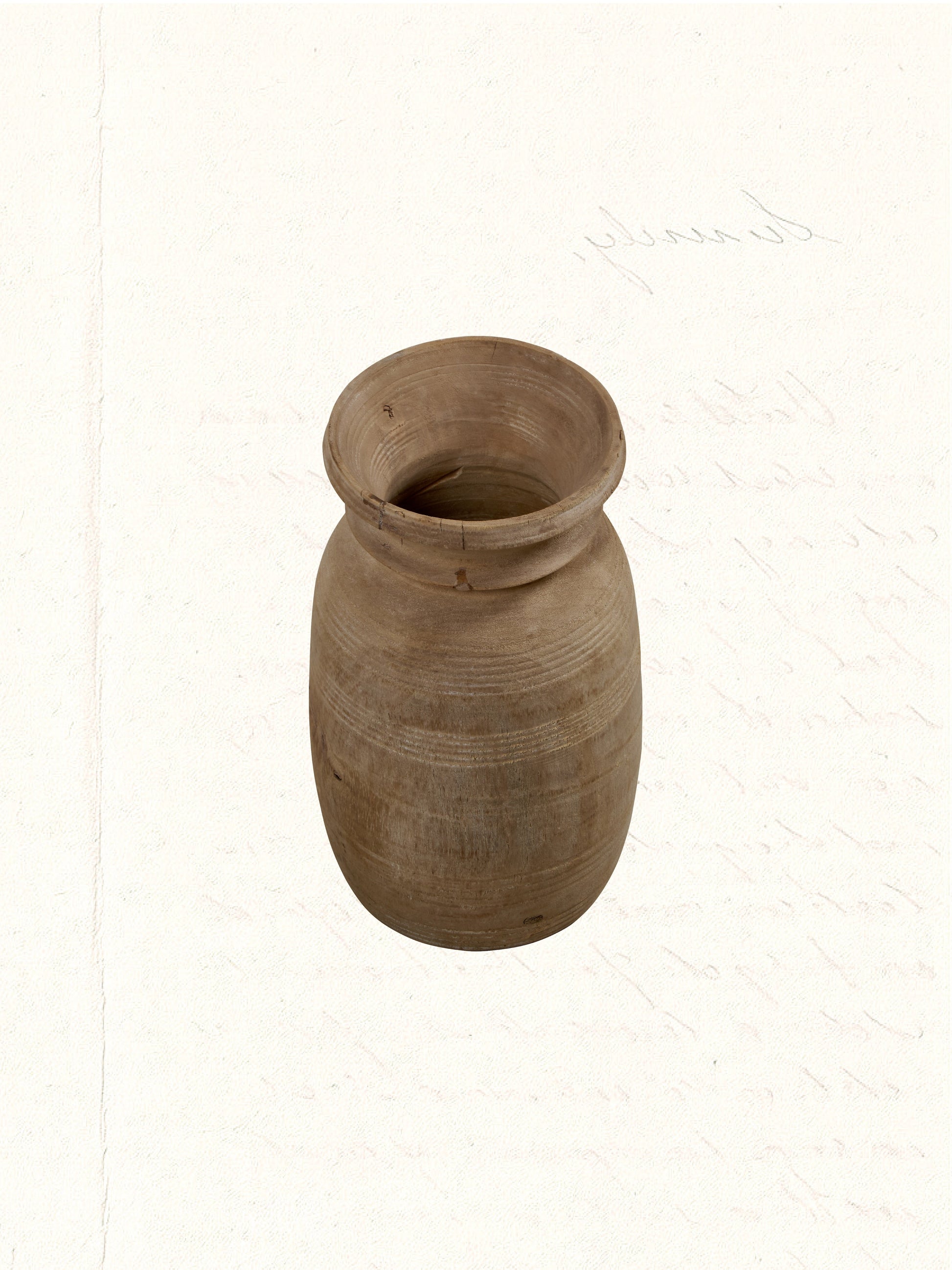 Vintage hand-carved wooden milk pot used by Indian herders, no. 1410 - view 3