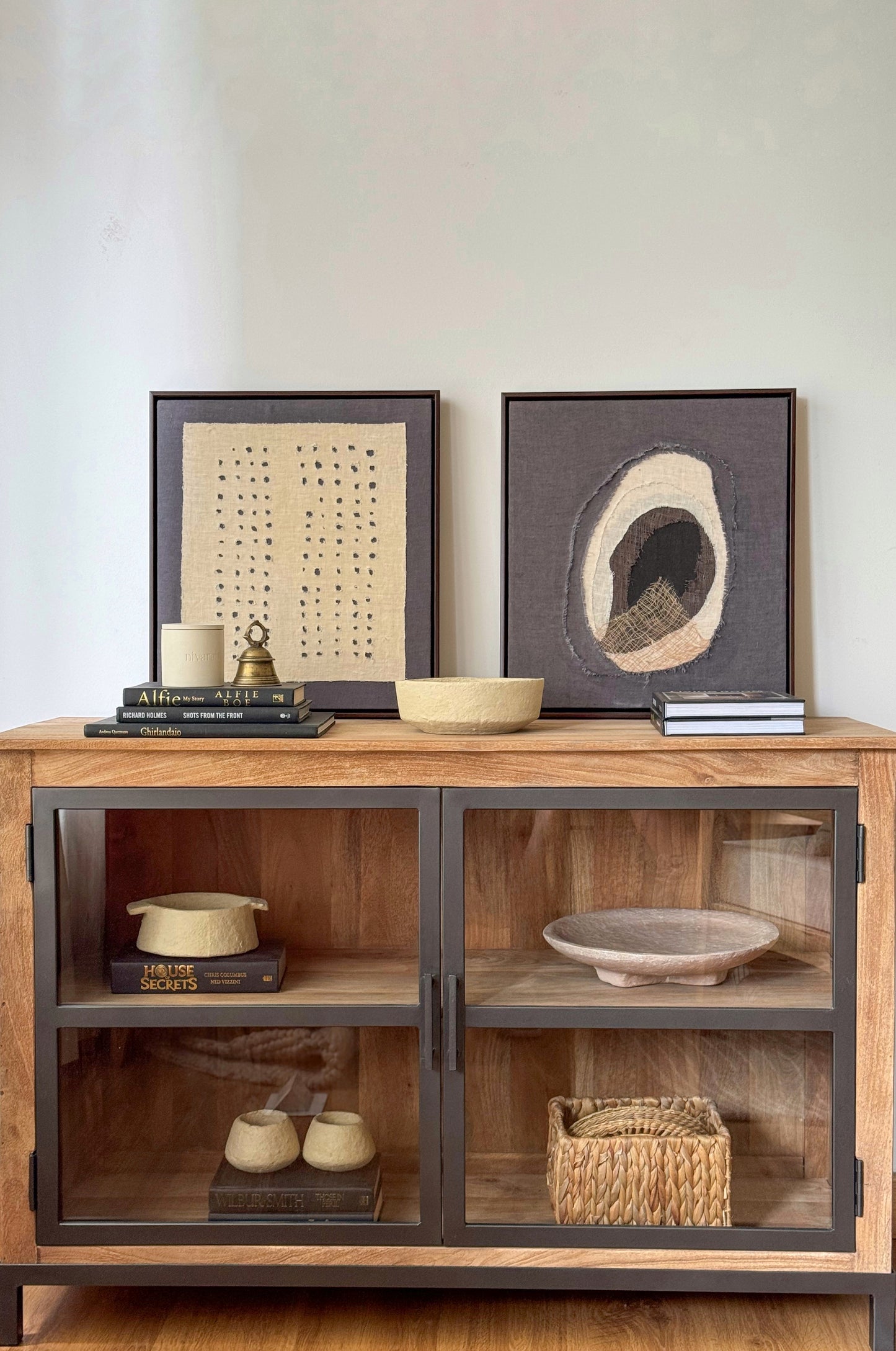 CLAIRE 2 SHELF WIDE CABINET