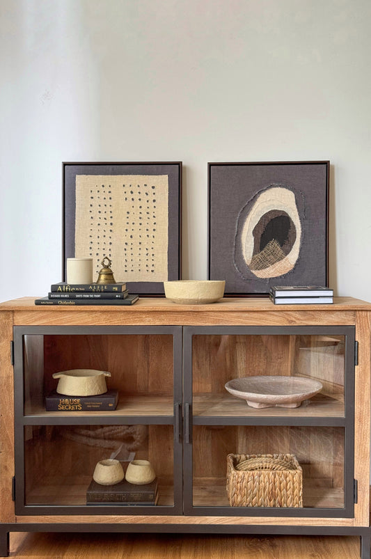 CLAIRE 2 SHELF WIDE CABINET