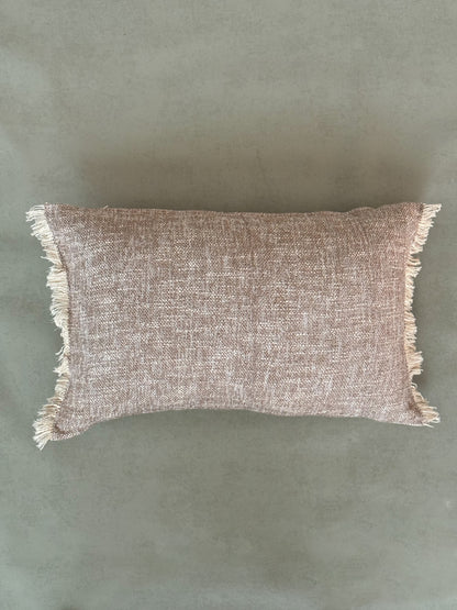 MASIE CUSHION in BROWN - cotton cushion cover - ALTROVE