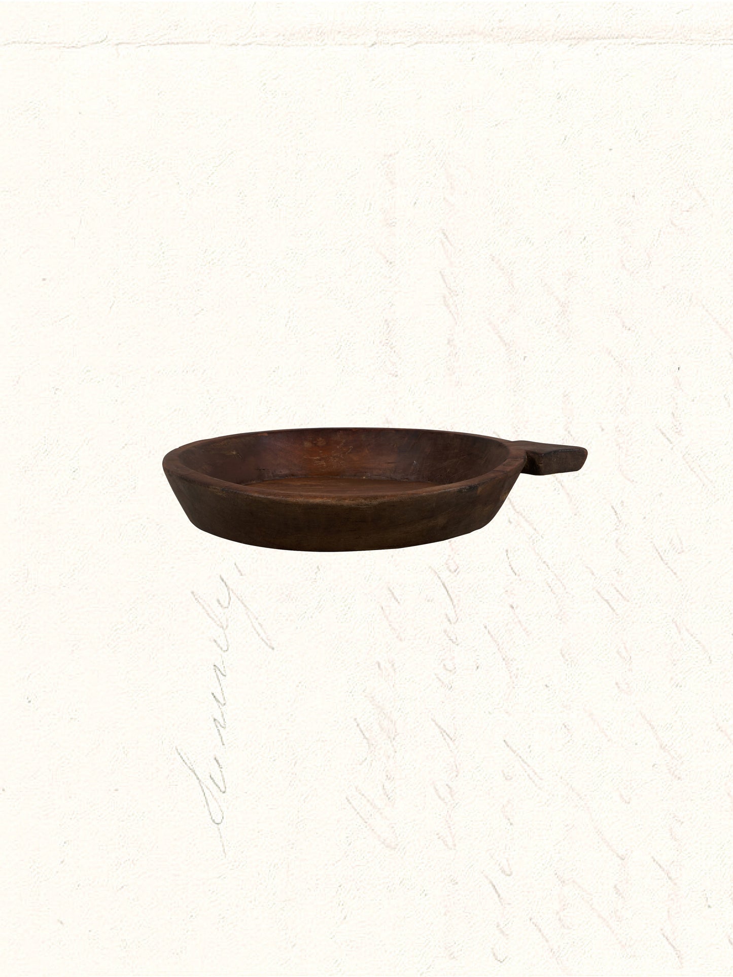 Vintage hand-carved Rajasthani wooden parat tray, no. 1112