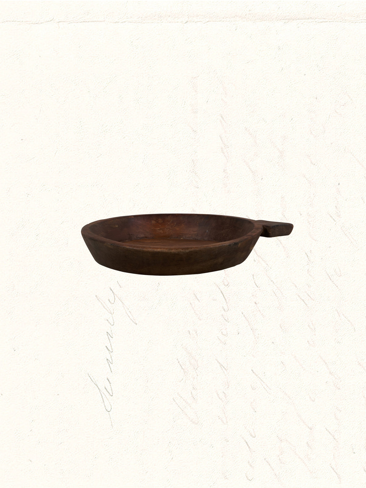Vintage hand-carved Rajasthani wooden parat tray, no. 1112