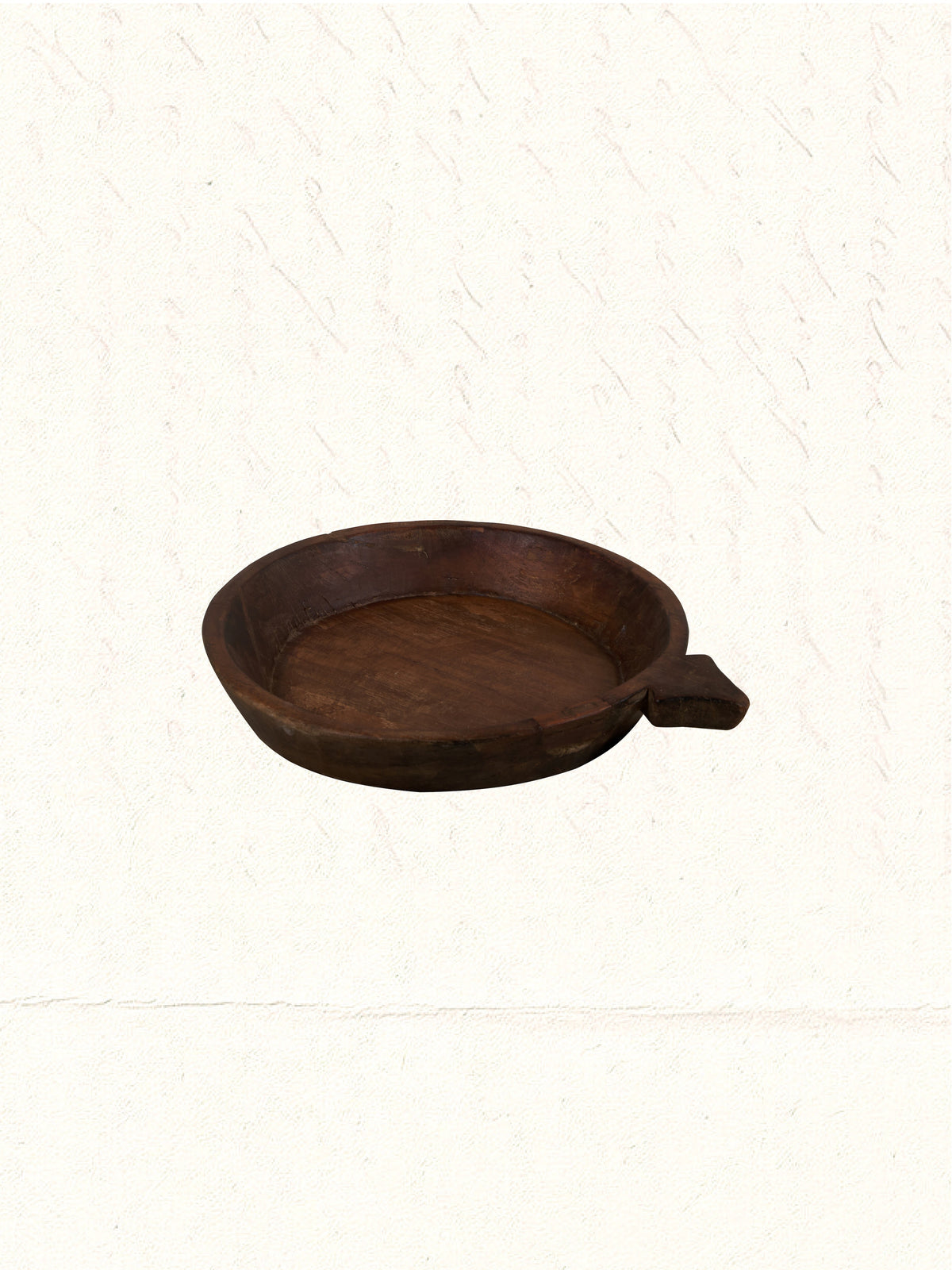 Vintage hand-carved Rajasthani wooden parat tray, no. 1112 - view 3