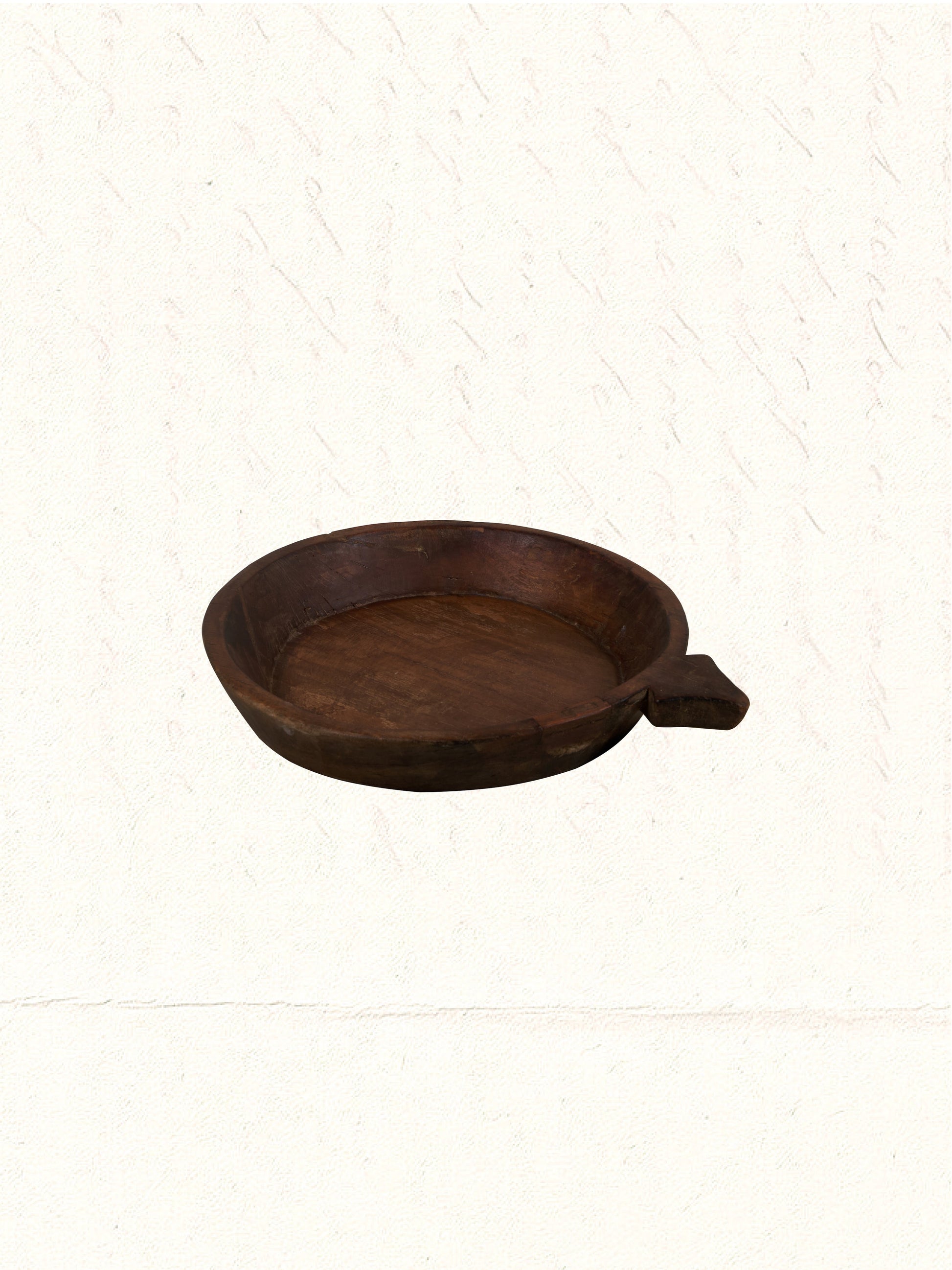 Vintage hand-carved Rajasthani wooden parat tray, no. 1112 - view 3
