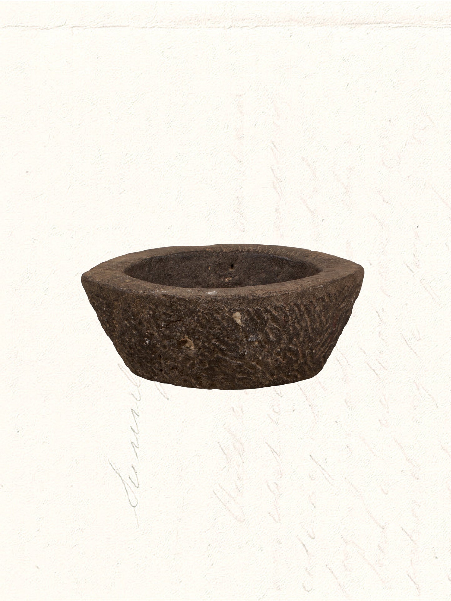 Vintage hand-carved Rajasthani stone and marble kharal, no. 0504