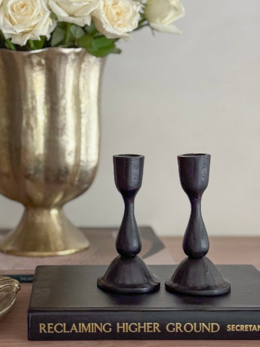 MINI BLACK CANDLE STANDS