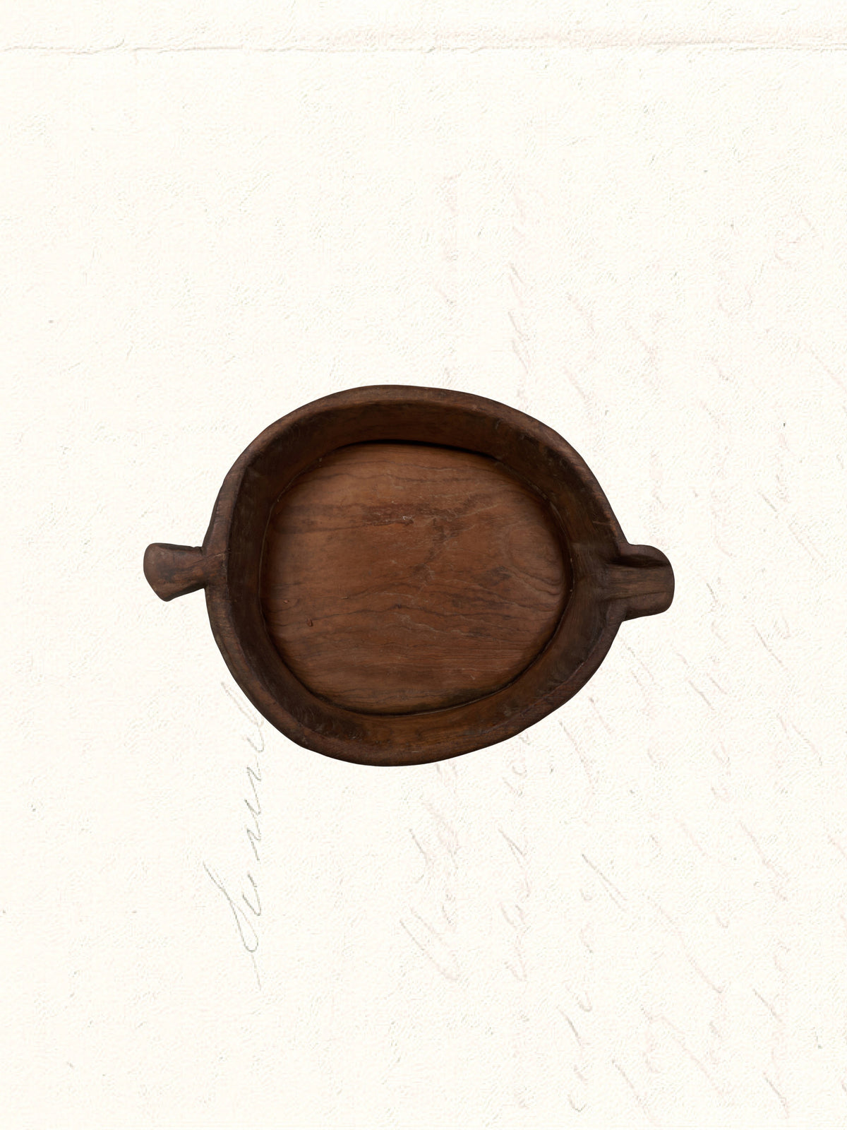 Vintage hand-carved Rajasthani wooden mixing tray, no. 1011 - view 2