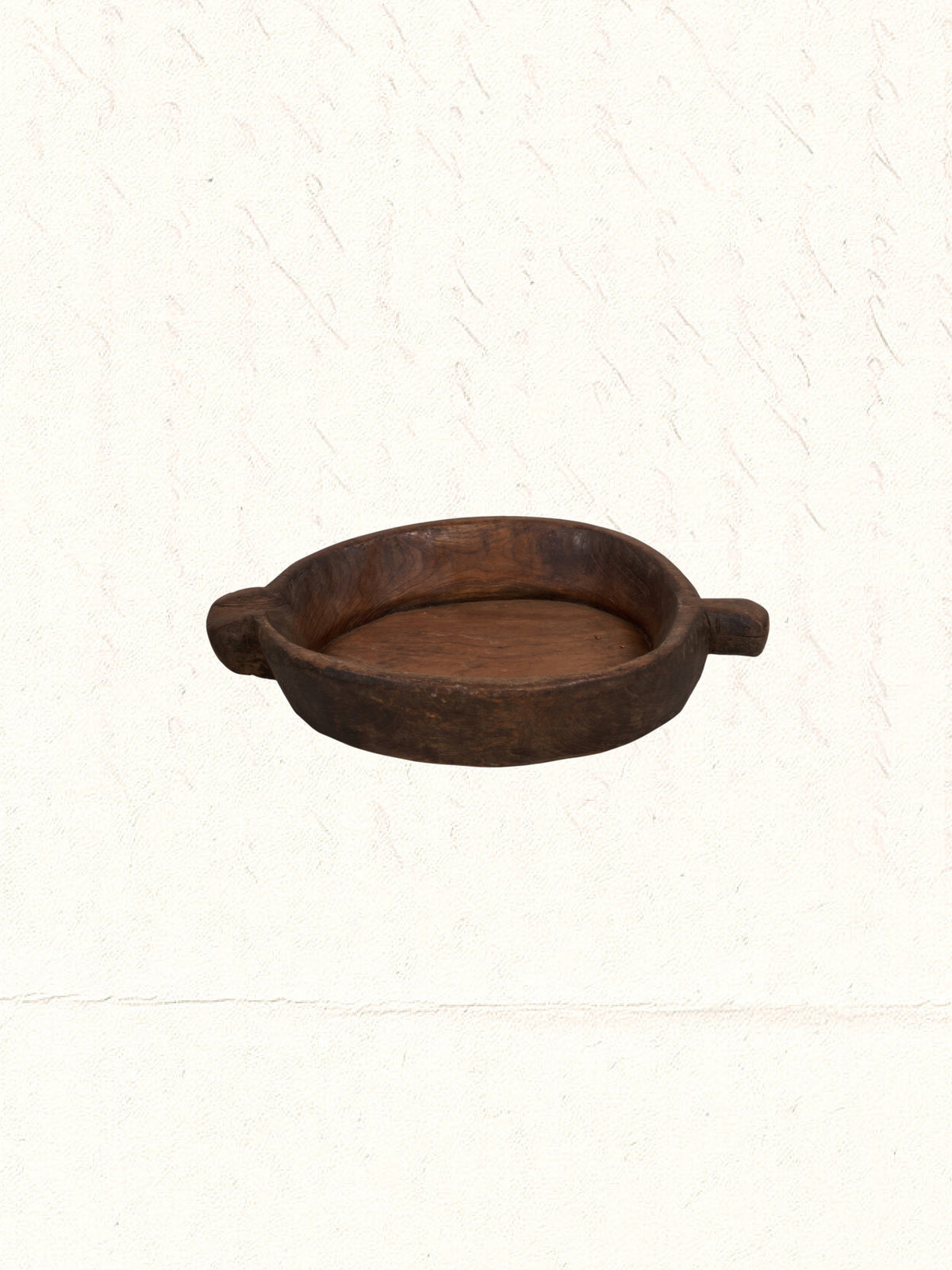 Vintage hand-carved Rajasthani wooden mixing tray, no. 1011 - view 3