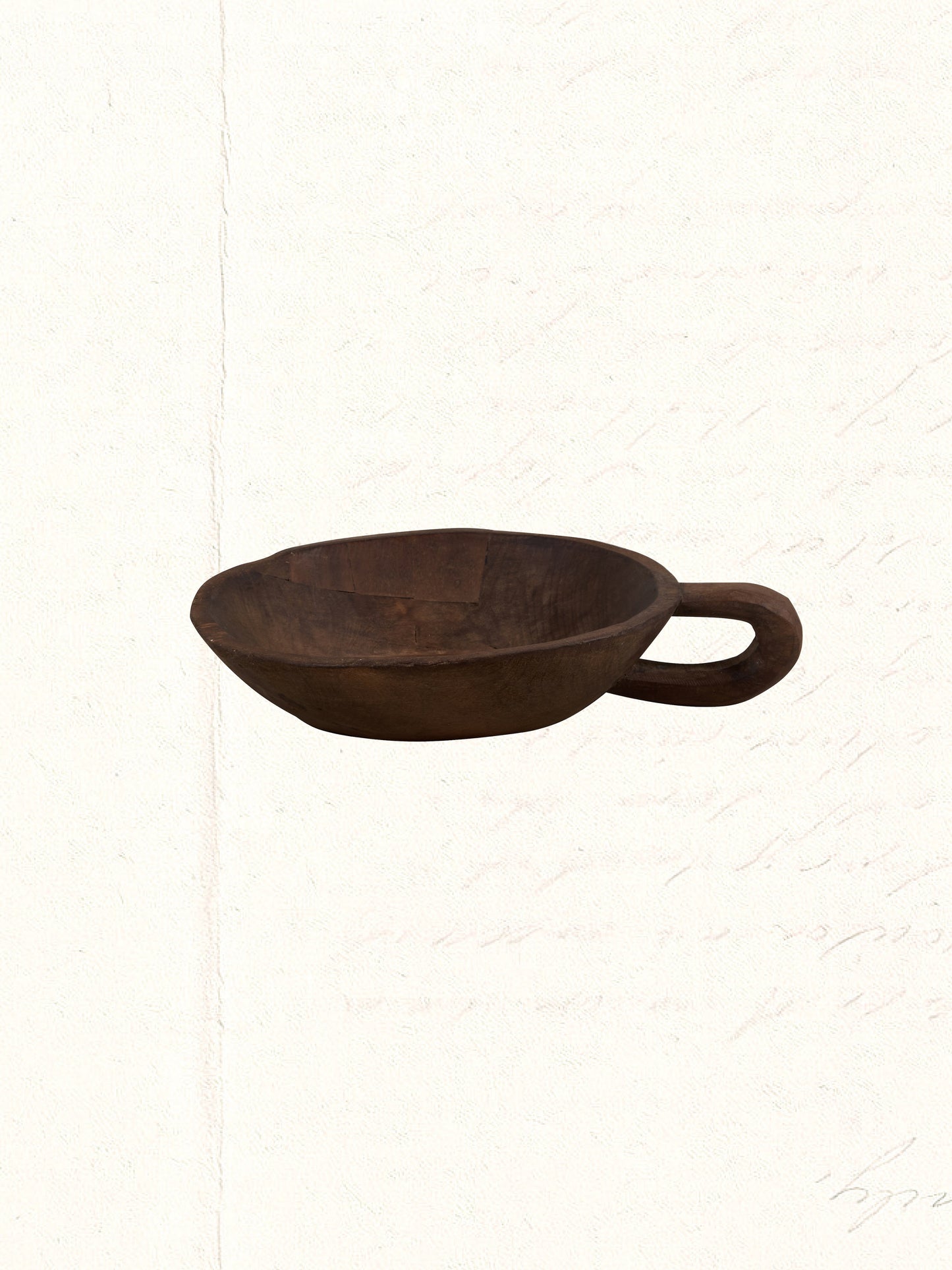 Vintage hand-carved Rajasthani wooden dough bowl, no. 1805