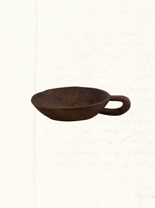Vintage hand-carved Rajasthani wooden dough bowl, no. 1805