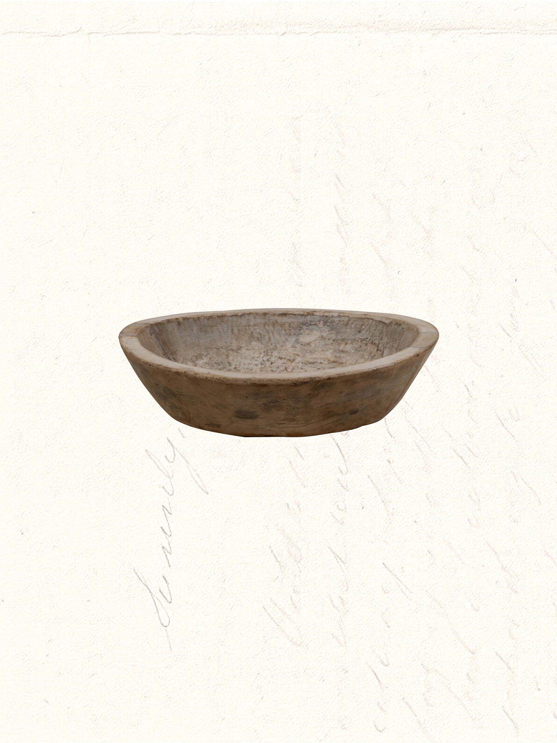 Vintage hand-carved Rajasthani wooden parat tray, no. 2012