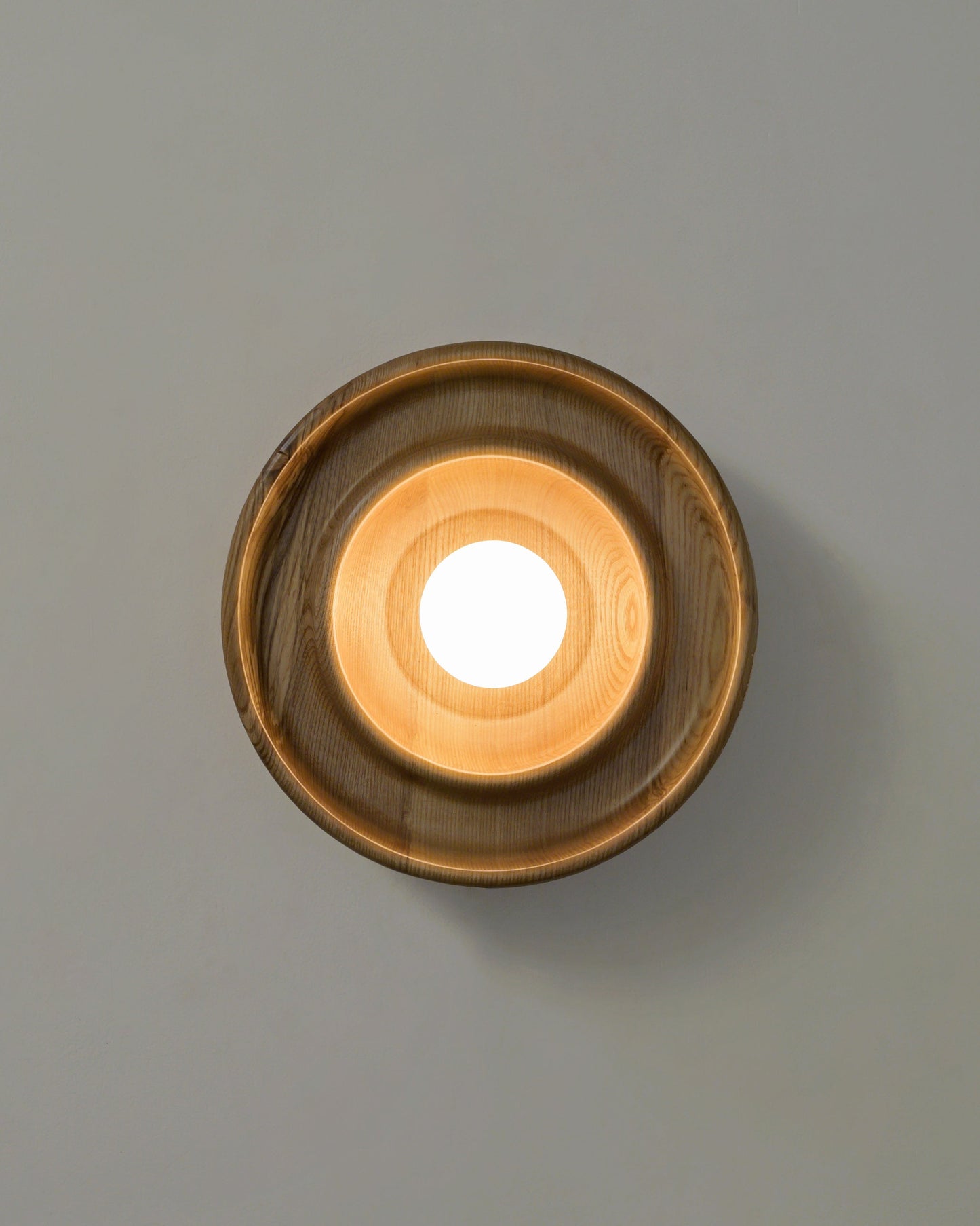 Discus Wall Light - White Ash