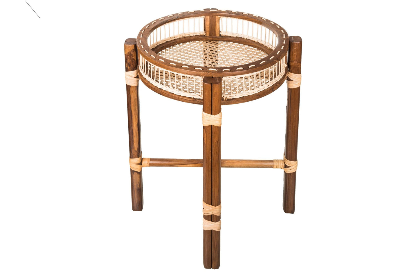 Rattan Tray Utility Table