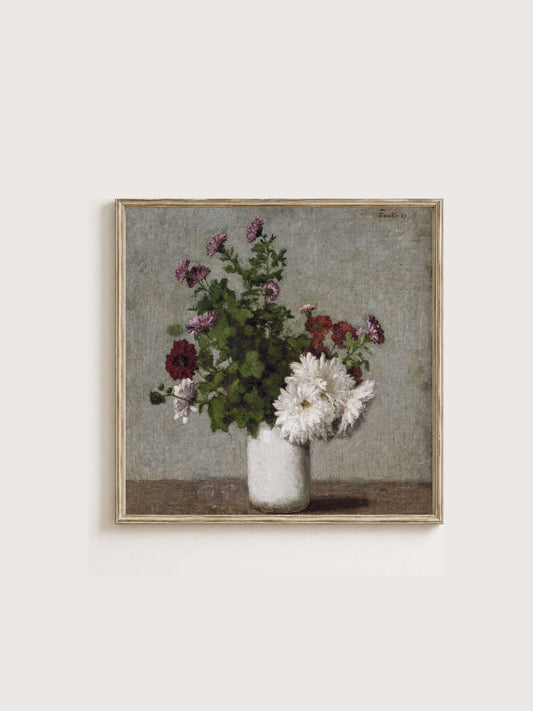 CHRYSANTHEMUMS IN A VASE