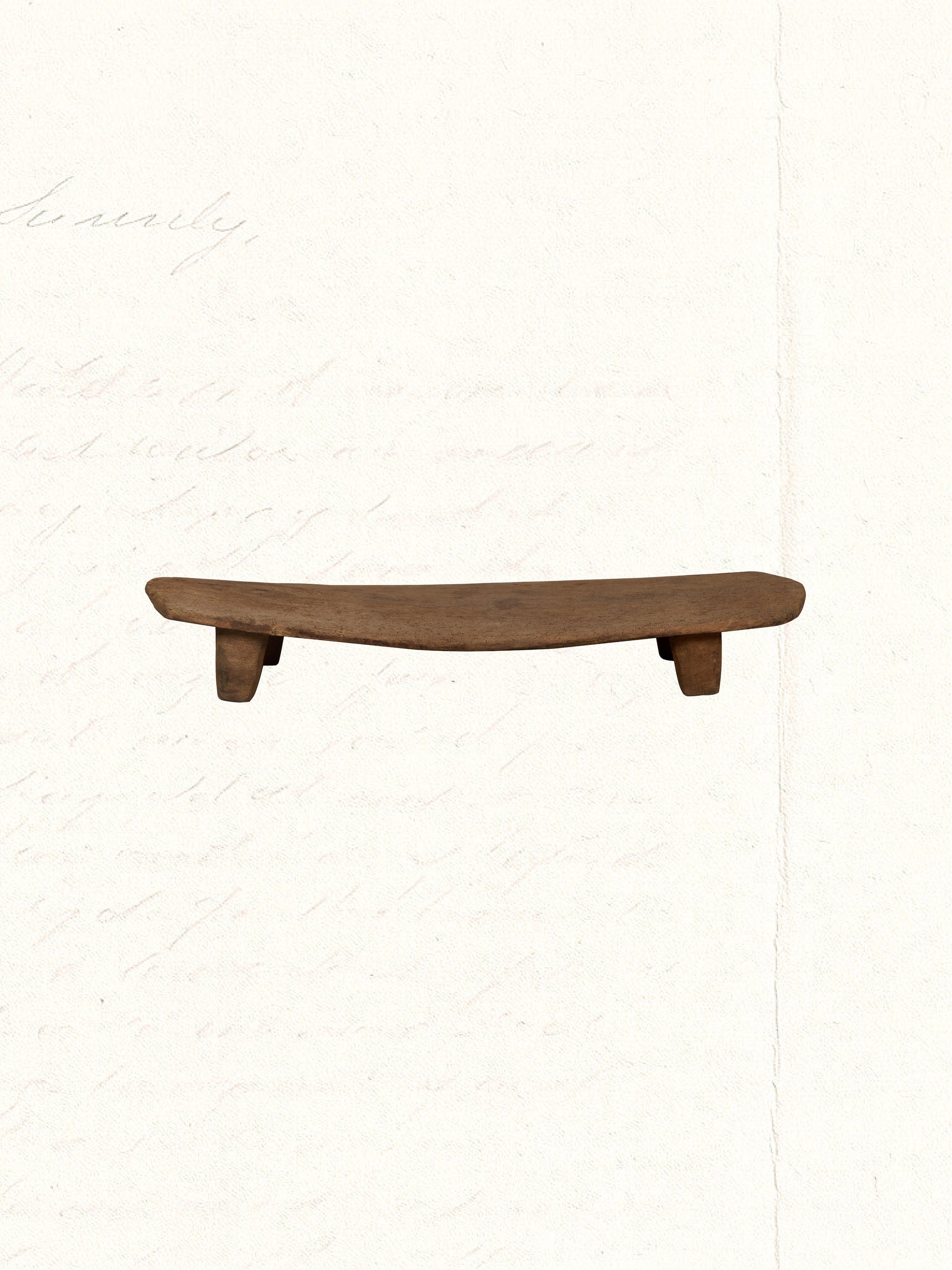 Vintage low Naga wooden table from Nagaland, originally a bed, no. 0209