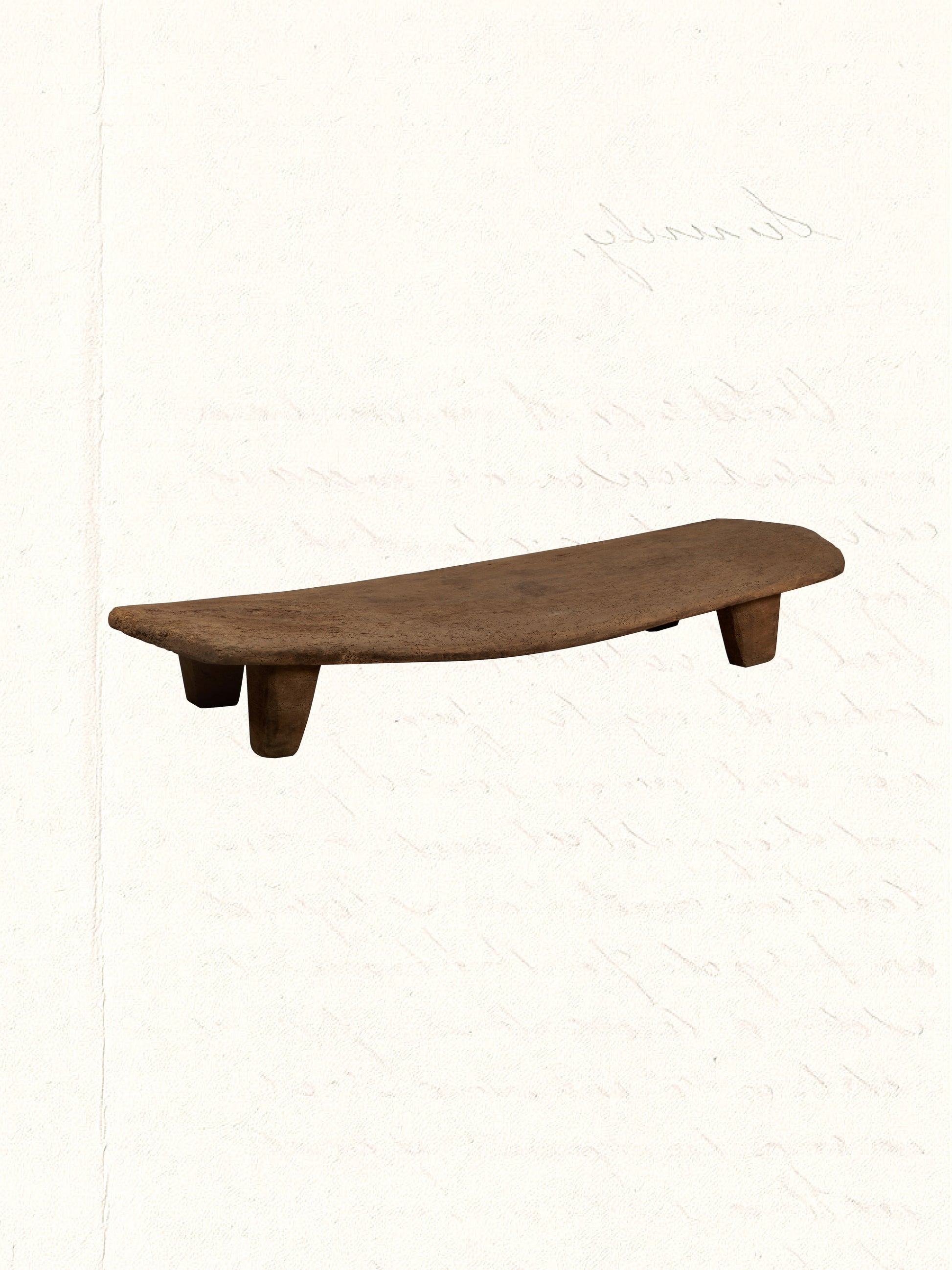 Vintage low Naga wooden table from Nagaland, originally a bed, no. 0209 - view 3