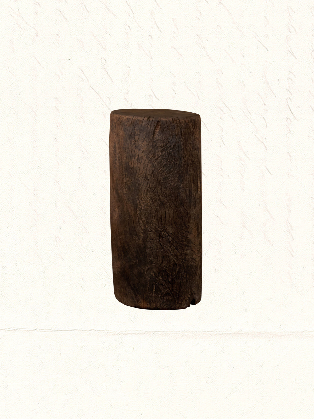 Vintage wooden pedestal repurposed from an Indian textile-trade tool, no. 1206
