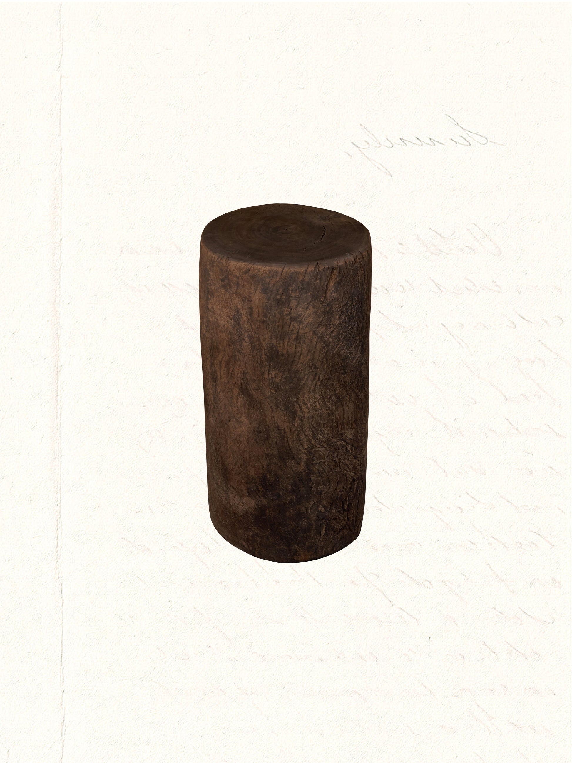 Vintage wooden pedestal repurposed from an Indian textile-trade tool, no. 1206 - view 3