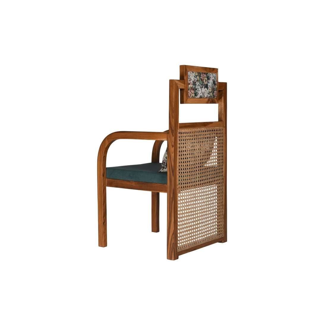 Chen Teak Wood Cane Armchair