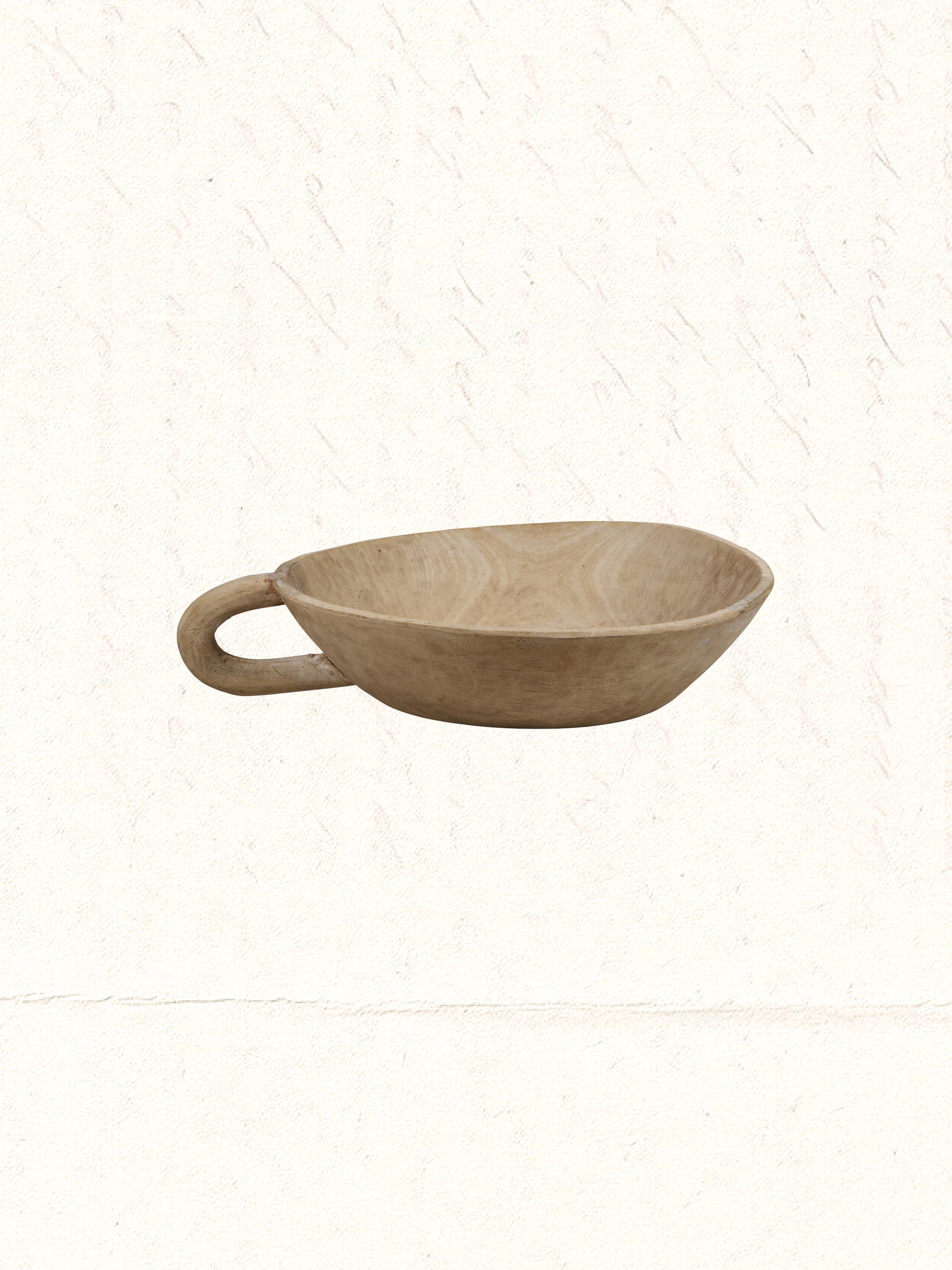Vintage hand-carved Rajasthani wooden dough bowl, no. 1809