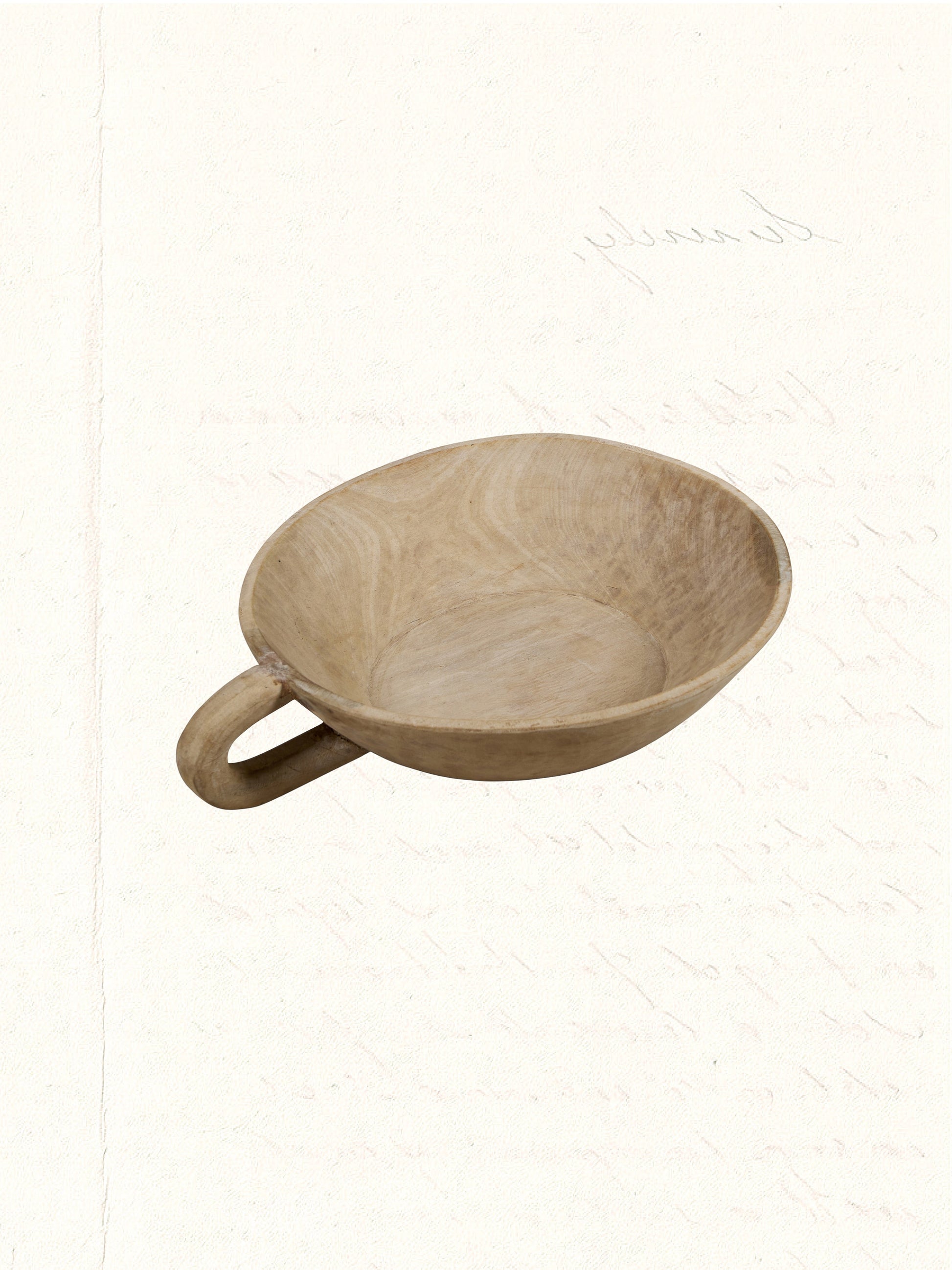 Vintage hand-carved Rajasthani wooden dough bowl, no. 1809 - view 3