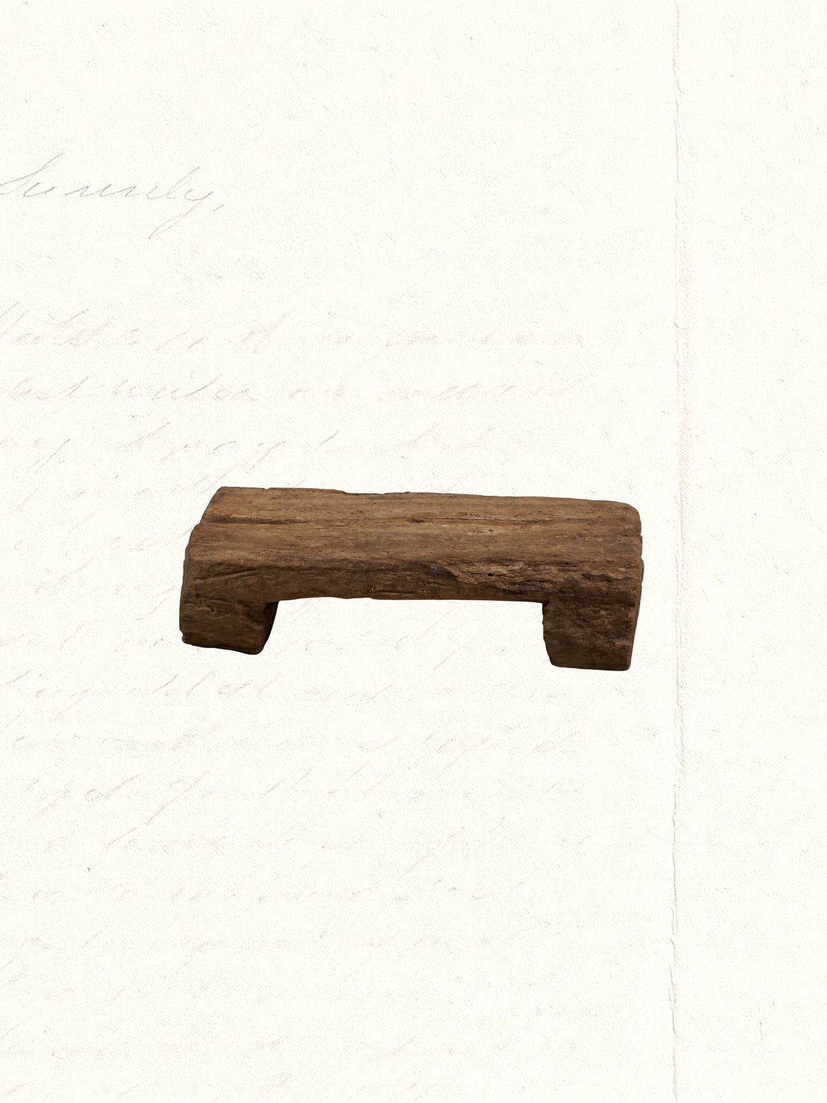 Low vintage Rajasthani wooden bajot used as a display riser, no. 2801