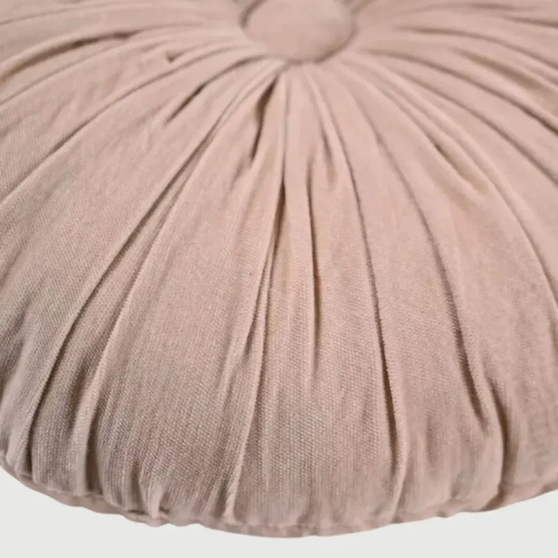 CUDDLE BABY PINK VELVET ROUND CUSHION