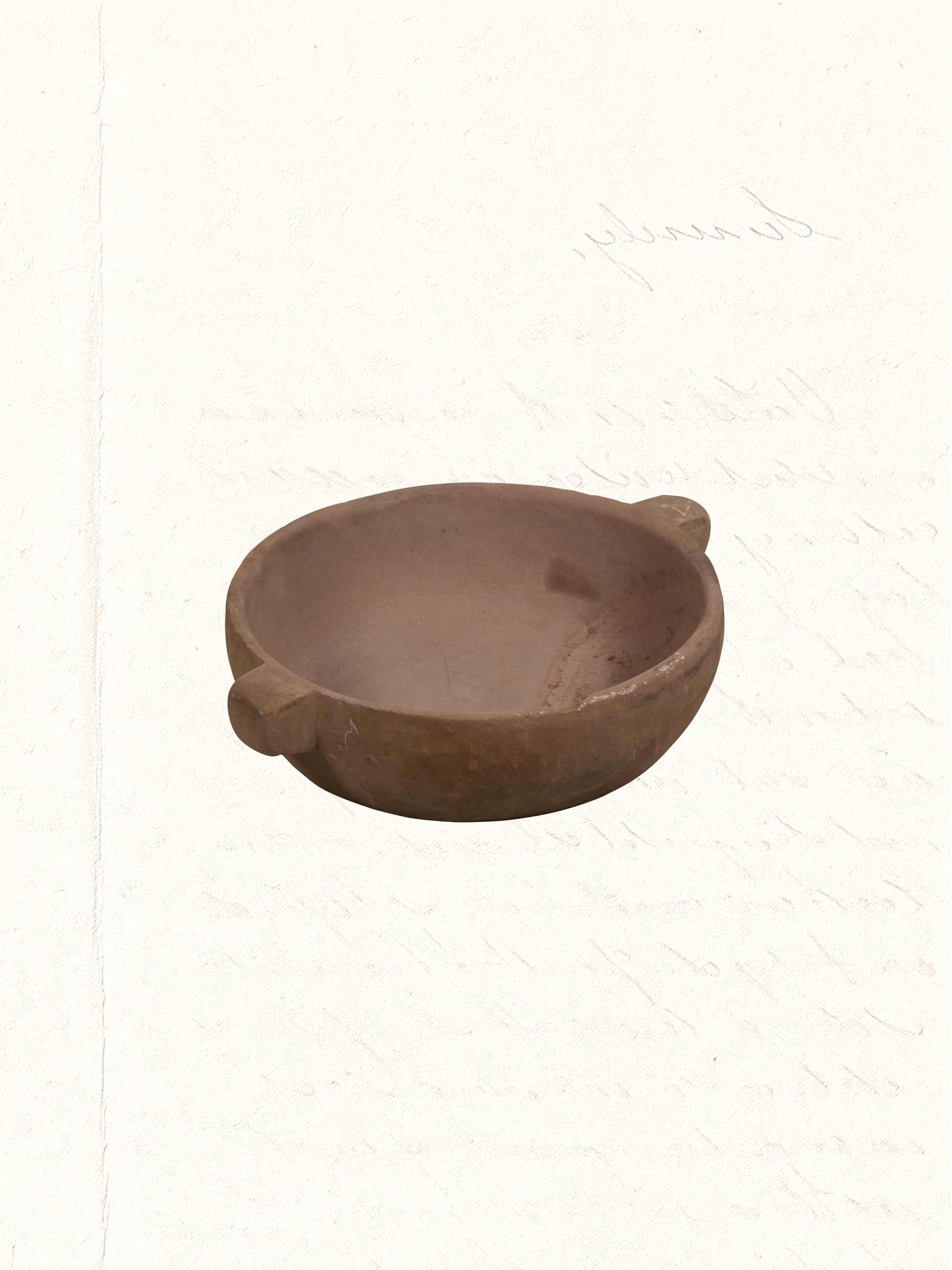 Large vintage Indian stone storage bowl with a weathered surface, no. 1309 - view 3