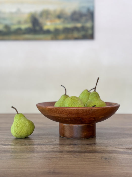 RAISE CURVE BOWL, ACACIA WOOD