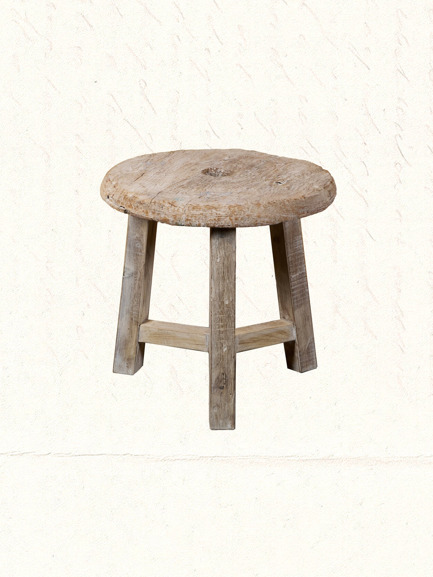 Rustic reclaimed-wood side table with natural grain, no. 2108