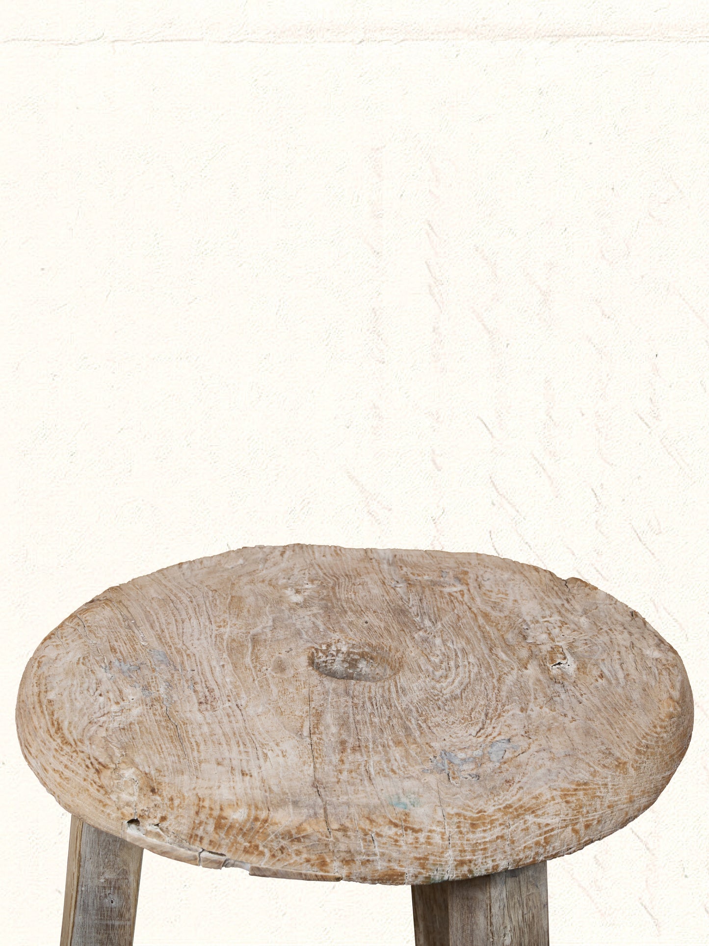 Rustic reclaimed-wood side table with natural grain, no. 2108 - view 2