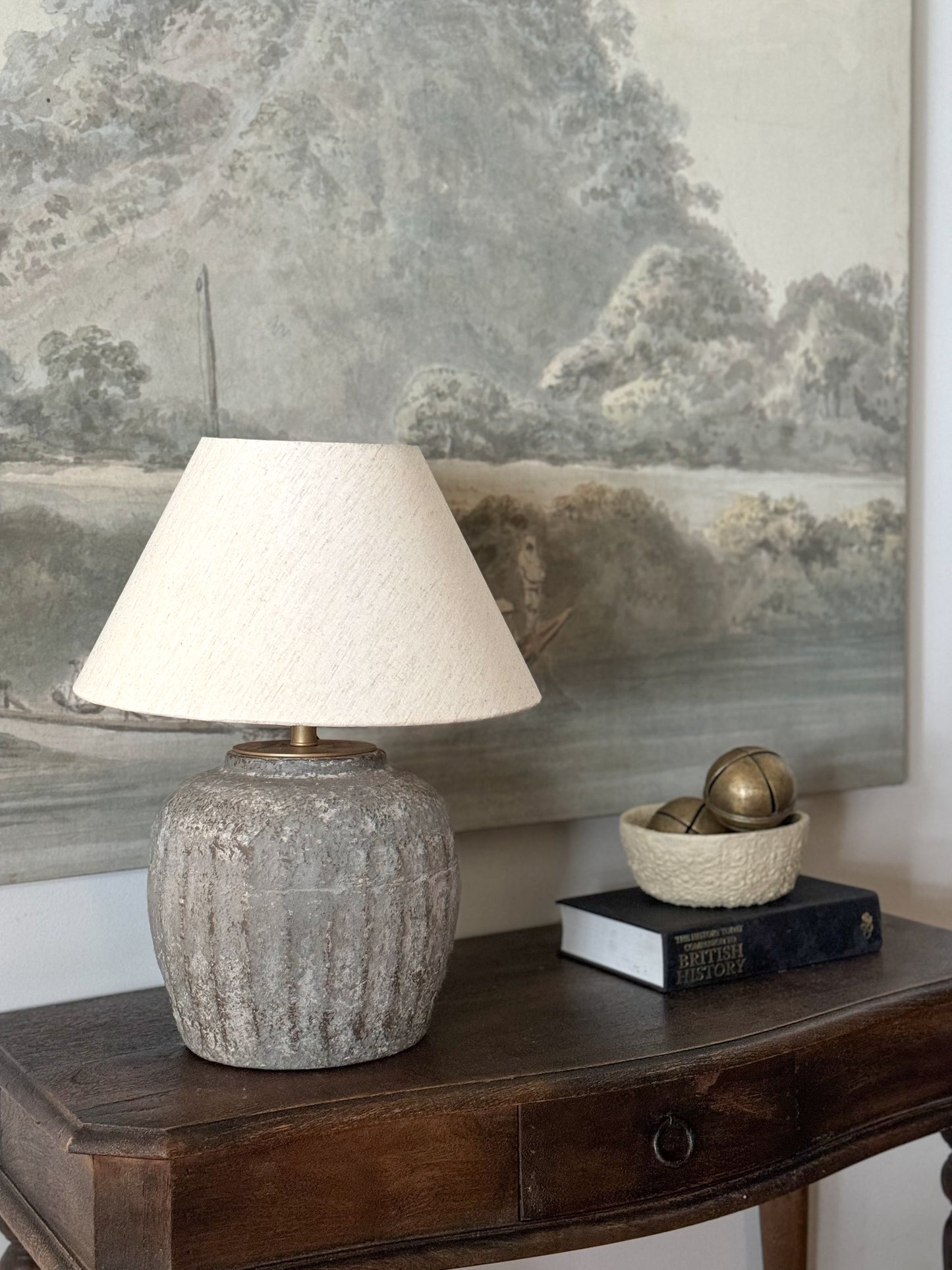 CIRO PAPER MACHE TABLE LAMP