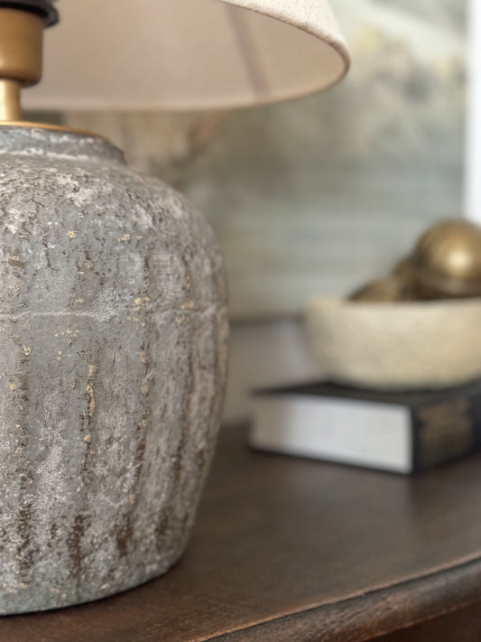 CIRO PAPER MACHE TABLE LAMP- detailed- A;LTROVE