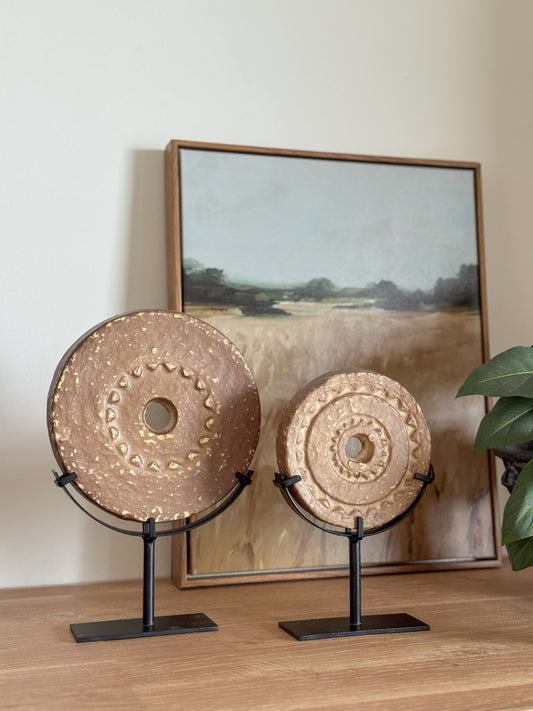 ROUND SCULPTURE COTTON MACHE
