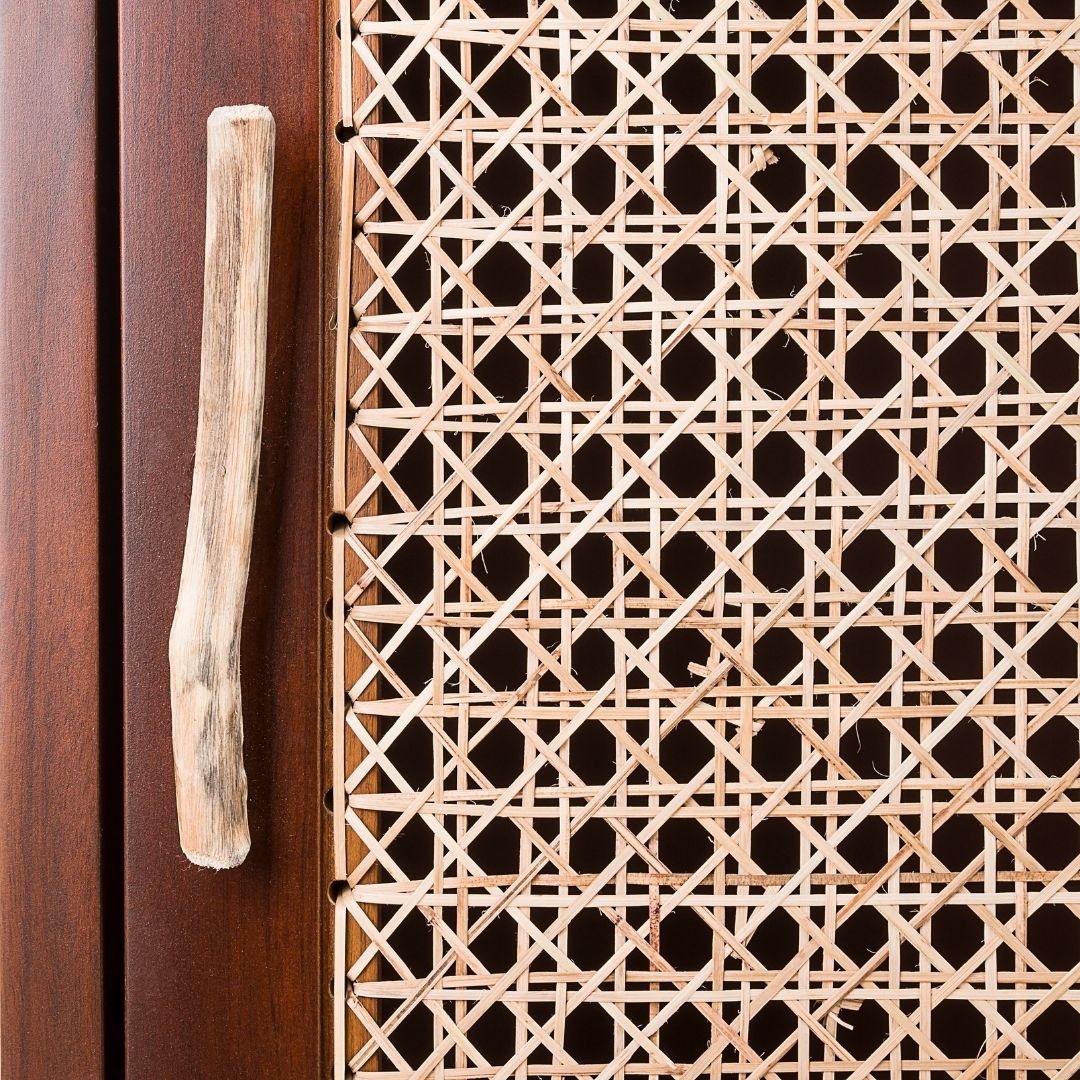 Brunette Cane Cabinet