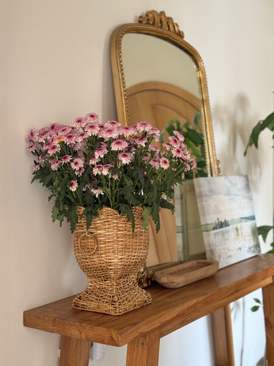 LUNA SCALLOP CANE BASKET