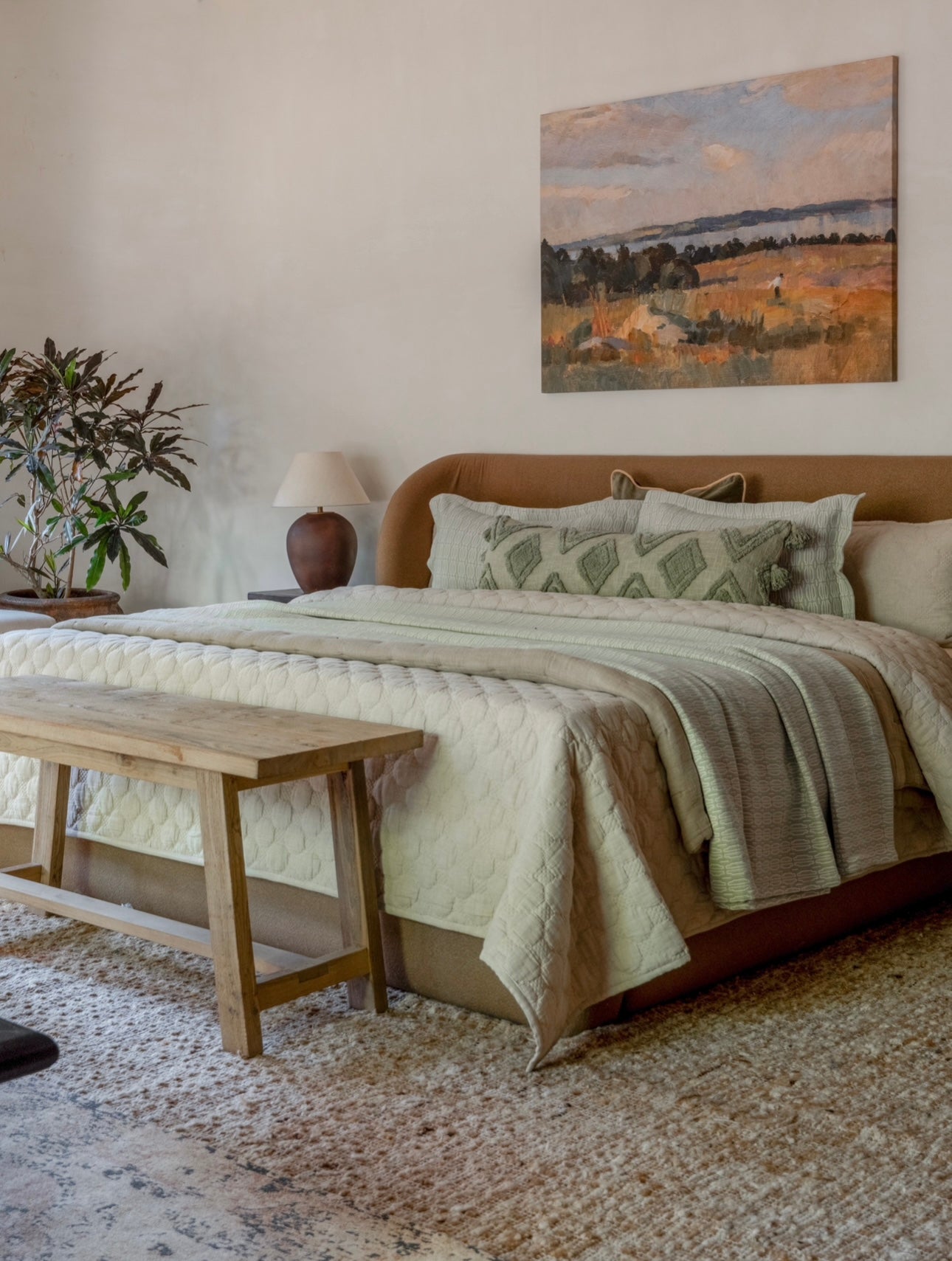 THEO CHECKERED BEDDING - GREEN