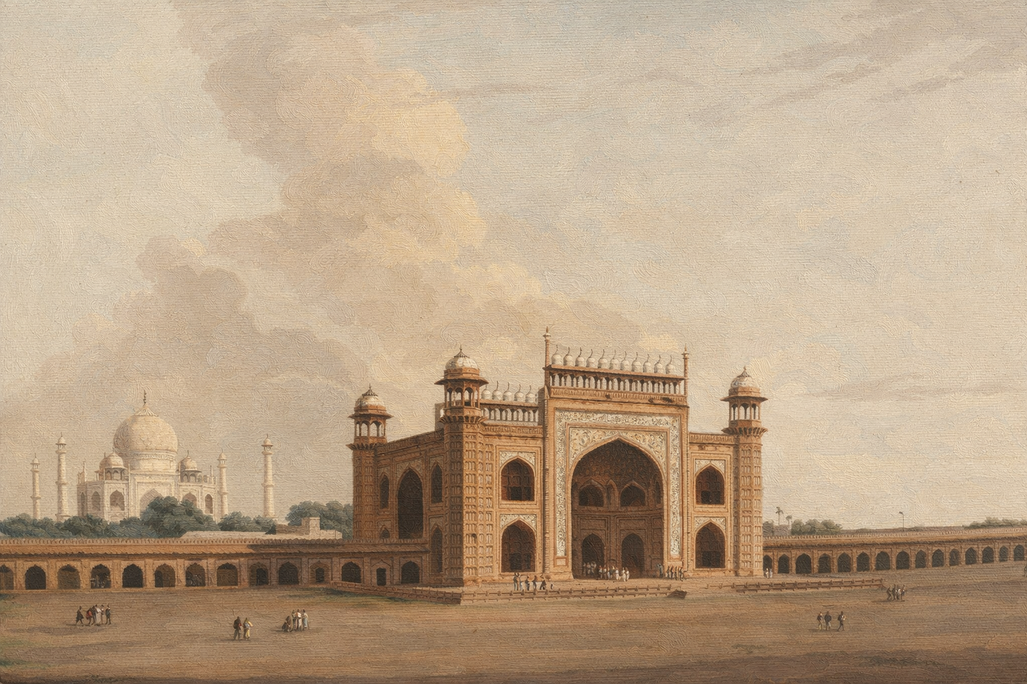 THE TAJ MAHAL AT AGRA