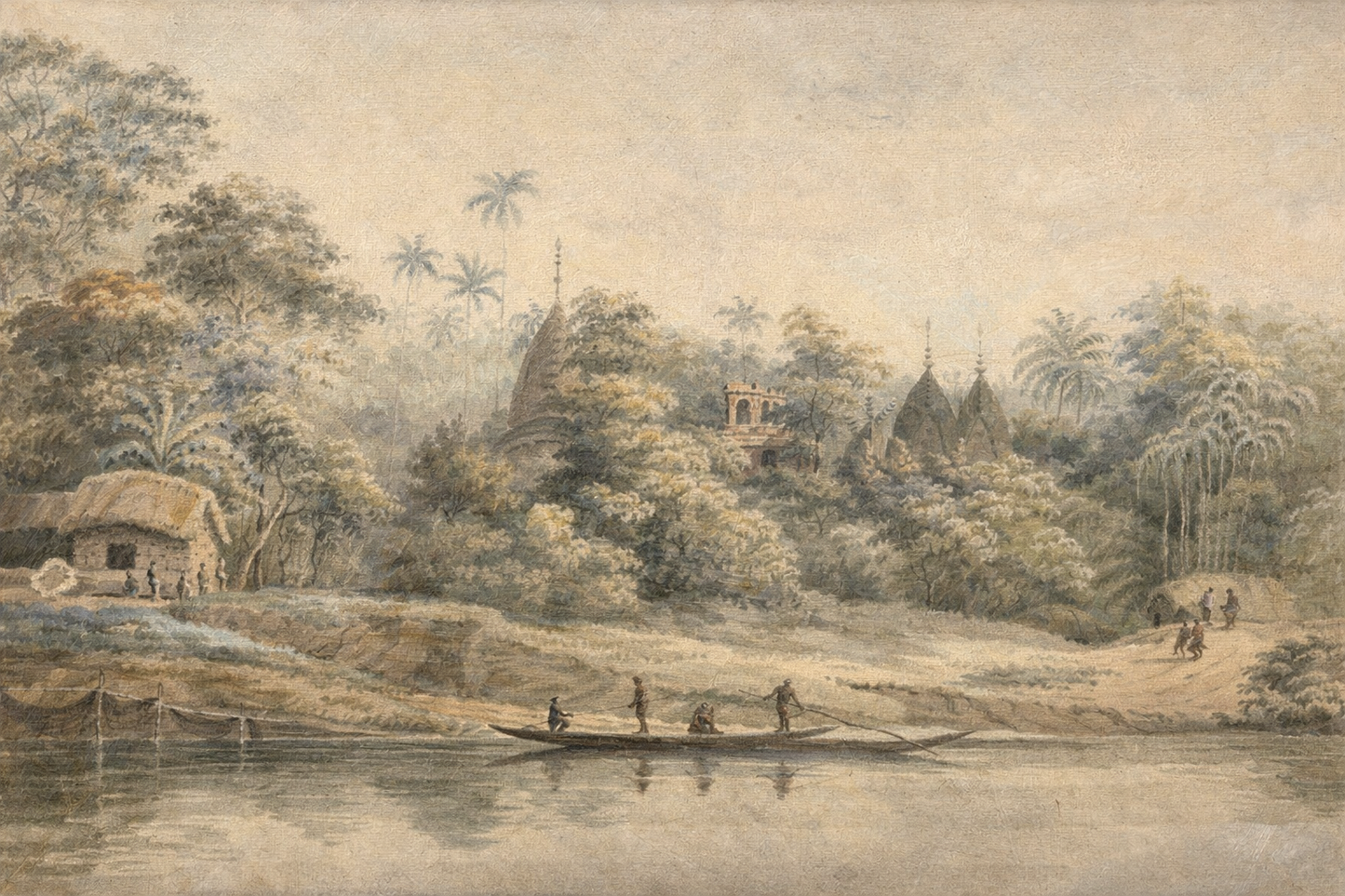 RIVERSIDE PAINTING -vintage wall art - ALTROVE