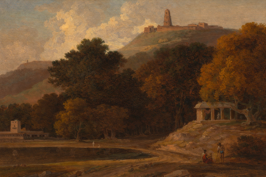 LANDSCAPE ART AT DUSK - vintage wall art - ALTROVE