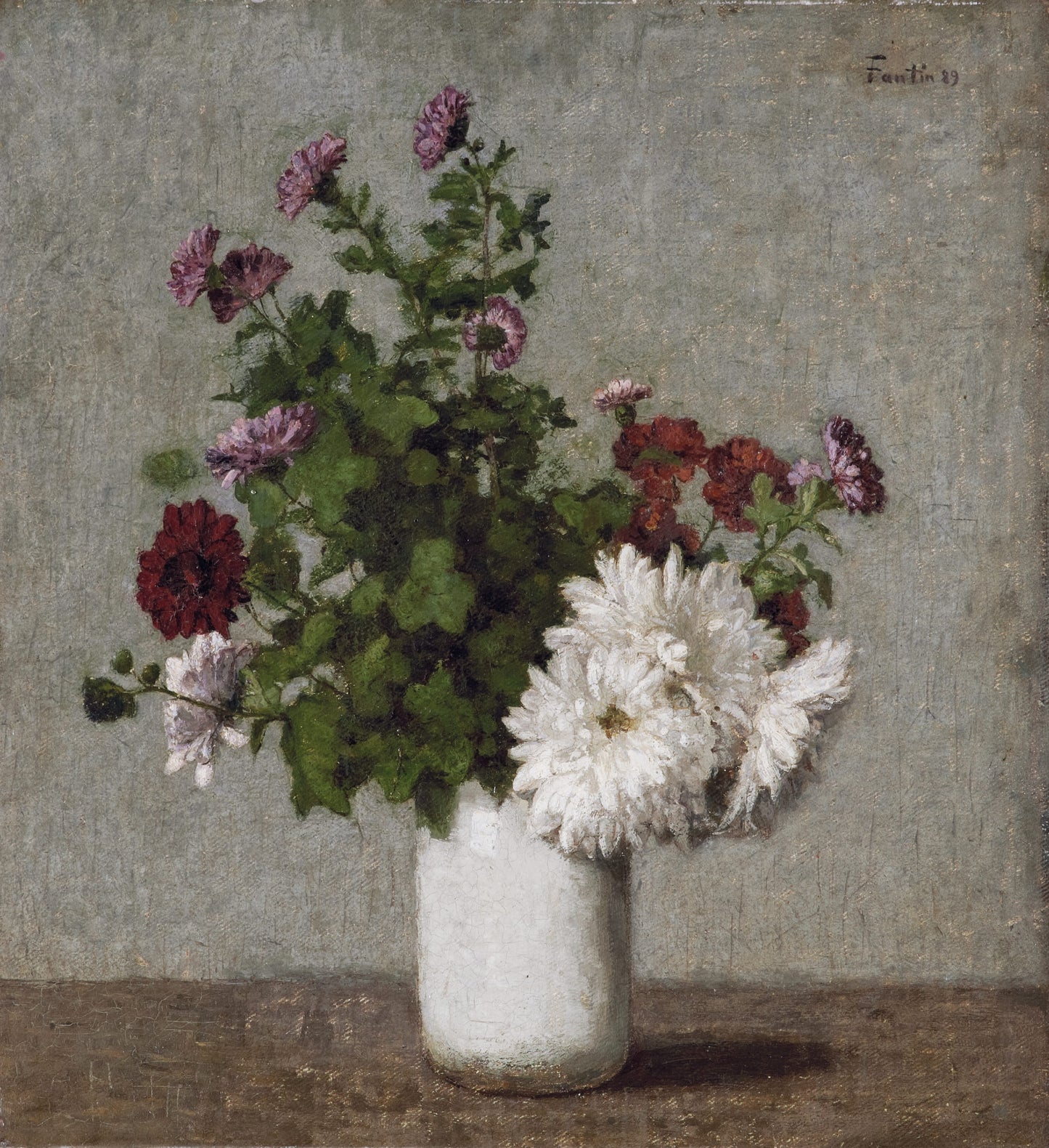 CHRYSANTHEMUMS IN A VASE