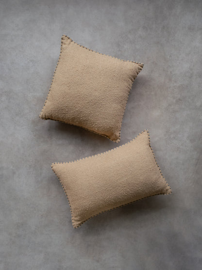 AMY BOUCLE CUSHION in BEIGE- boucle cushion cover - ALTROVE