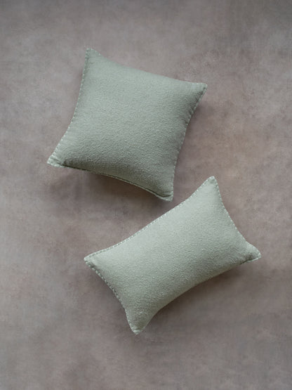 AMY BOUCLE CUSHION in SAGE - boucle cushion cover - ALTROVE