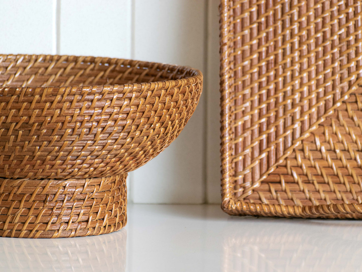 RATTAN FRUIT BOWL