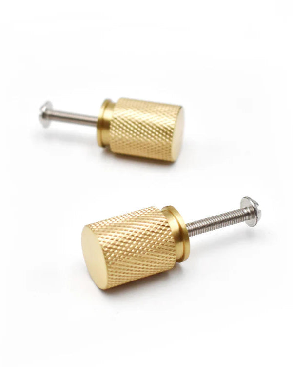 CYRIL SOLID BRASS KNURLED CABINET DRESSER KNOB